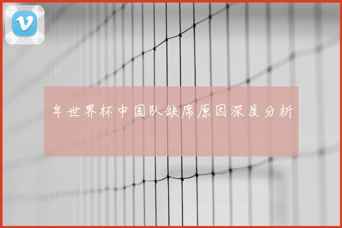 年世界杯中国队缺席原因深度分析