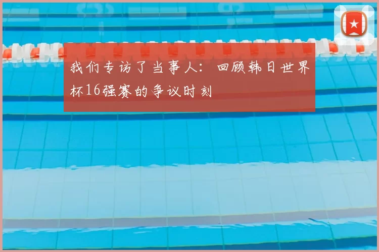 我们专访了当事人:回顾韩日世界杯16强赛的争议时刻